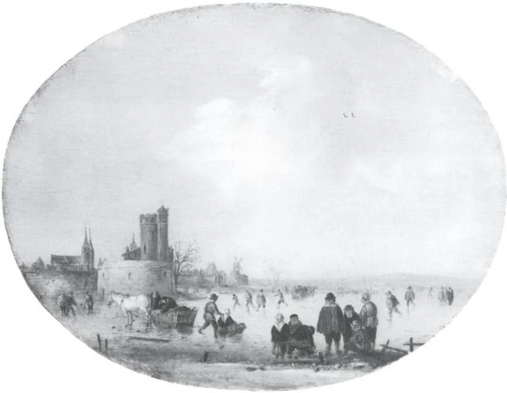 Fortified Town with a Frozen River