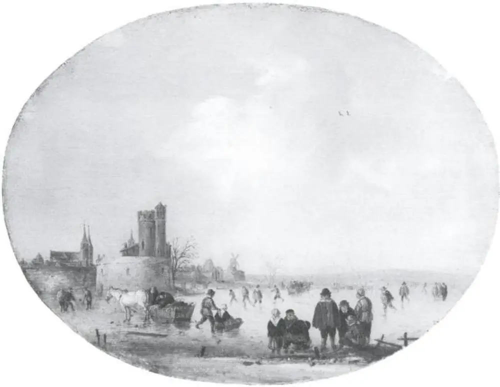 Fortified Town with a Frozen River