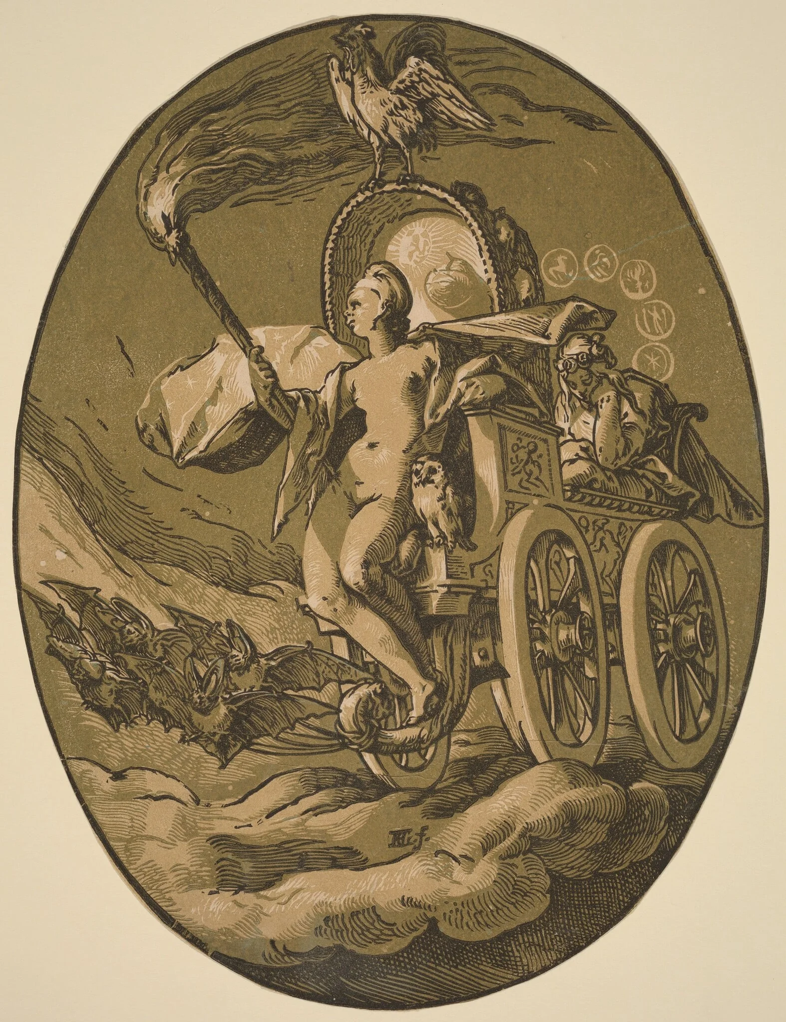 Nox, by Hendrik Goltzius, ink, 1589