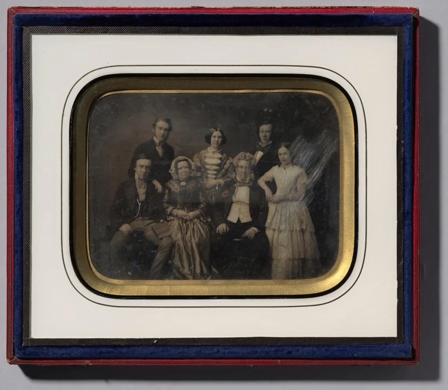 English family of seven, by Unknown, 1850