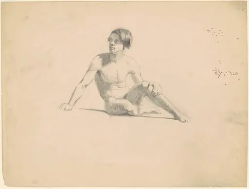 Seated Male Nude [recto]