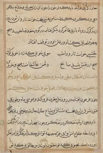 Page from Tales of a Parrot (Tuti-nama): text page