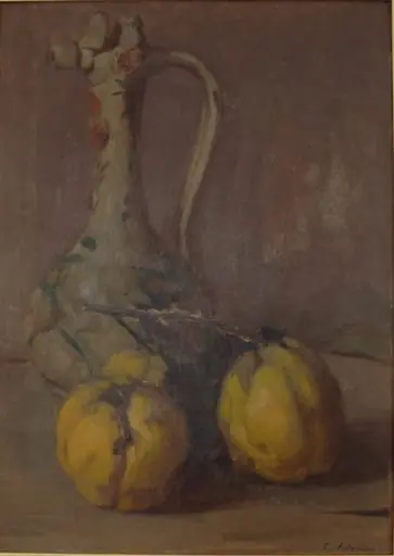 Natură moartă cu vas și gutui
