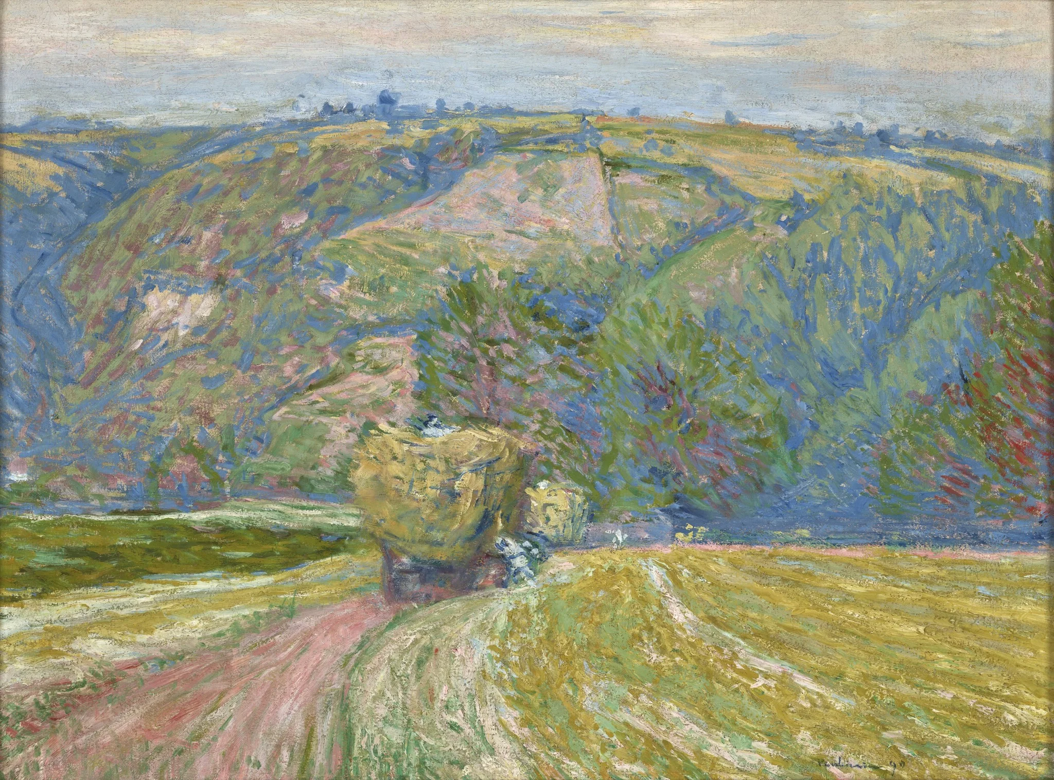 Cart with Hay, by Józef Pankiewicz, oil, 1896