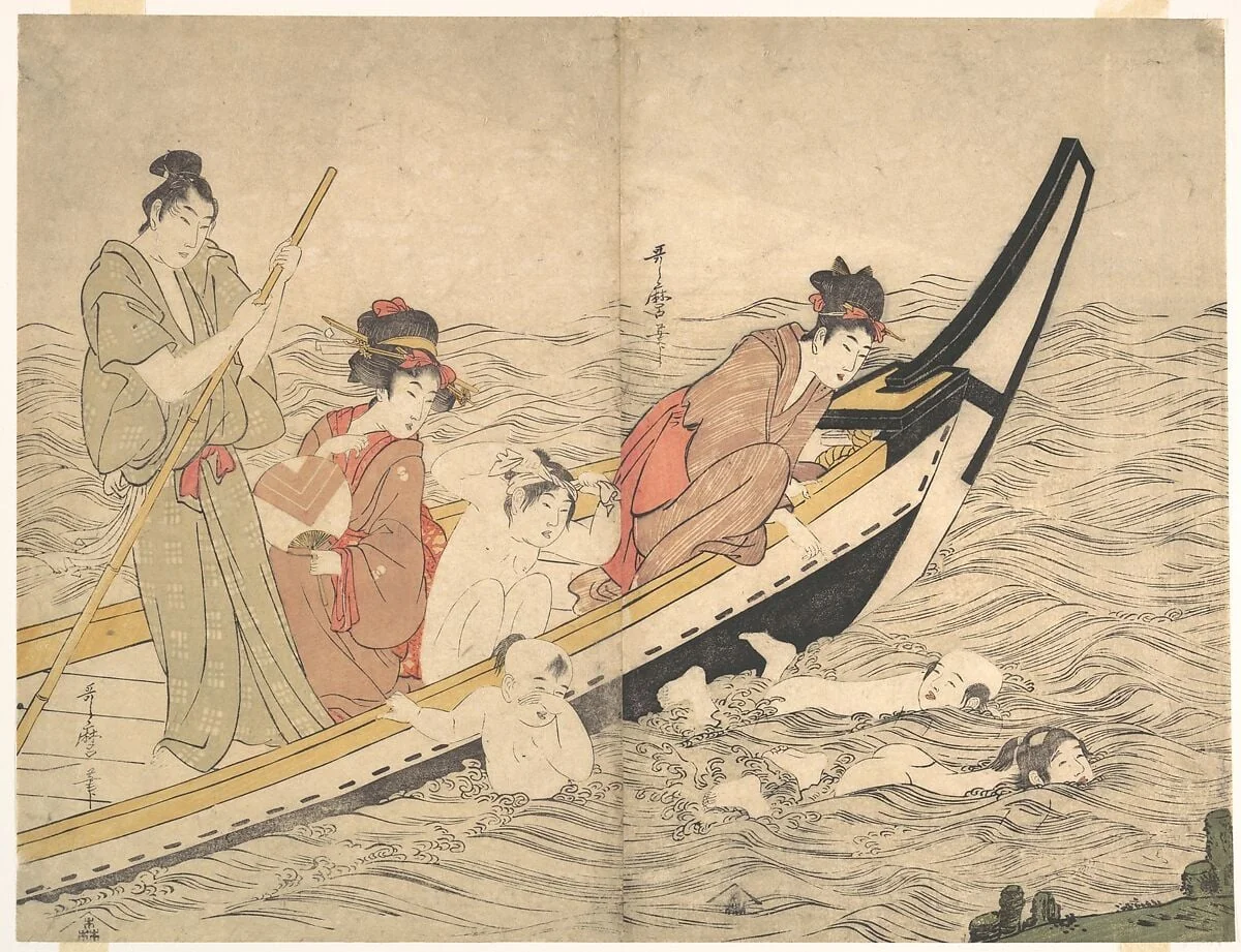 Untitled, by Kitagawa Utamaro, ink, 1783