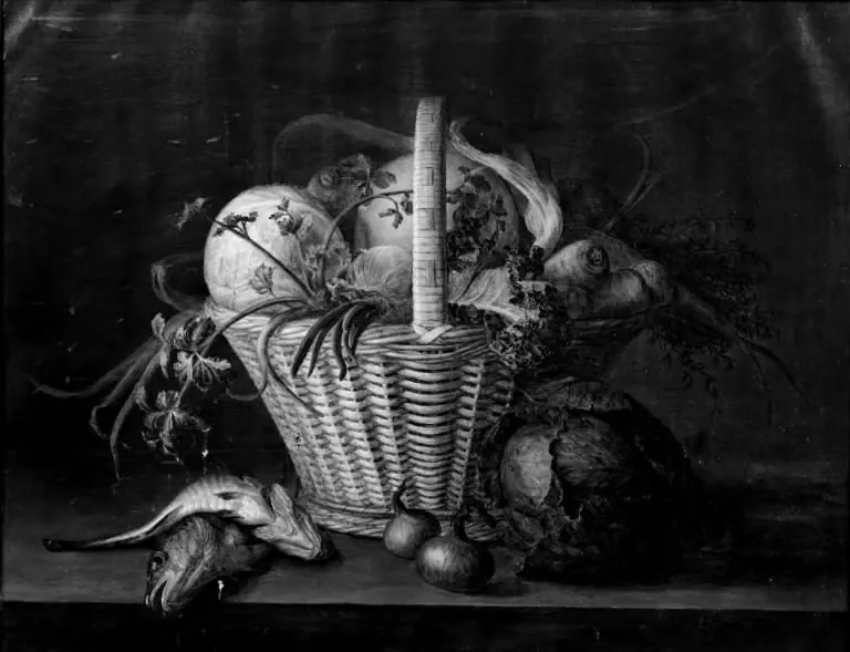 A Basket with Vegetables