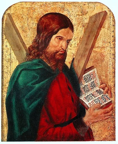 Saint Andrew, by Unknown, tempera, 1500