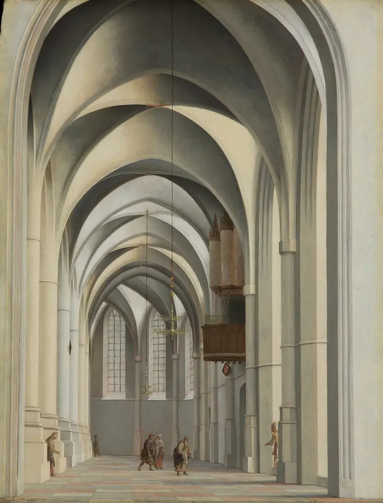 View of the ambulatory of the Grote or St. Bavokerk in Haarlem.