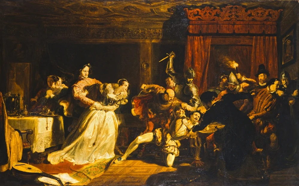 The Murder of David Rizzio, by William Allan, oil, 1833