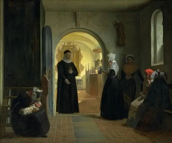 A Woman's Solemn Churching after Childbirth