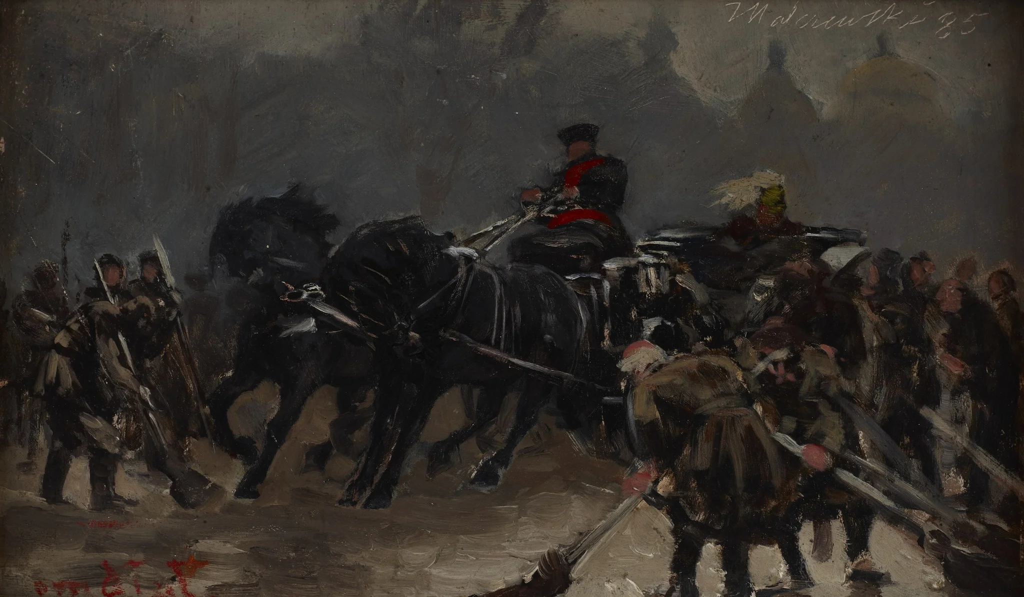 There Comes the Tsar, by Jacek Malczewski, oil, 1893