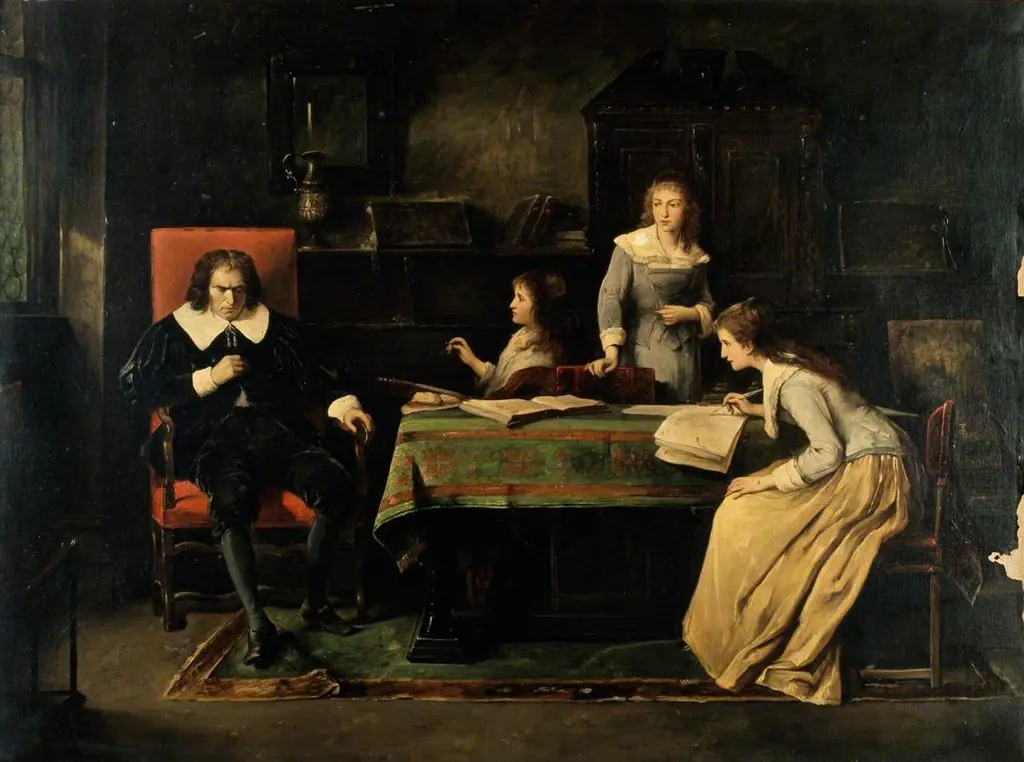 Milton dictating Paradise Lost