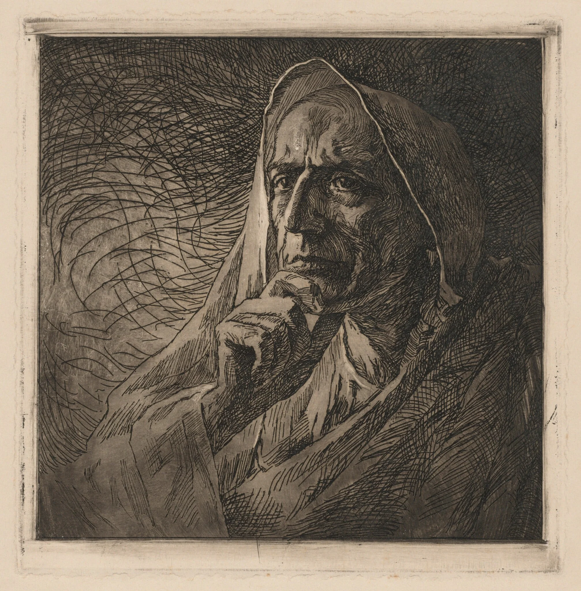 Gabriele D'Annunzio, by Adolfo De Carolis, ink, 1910
