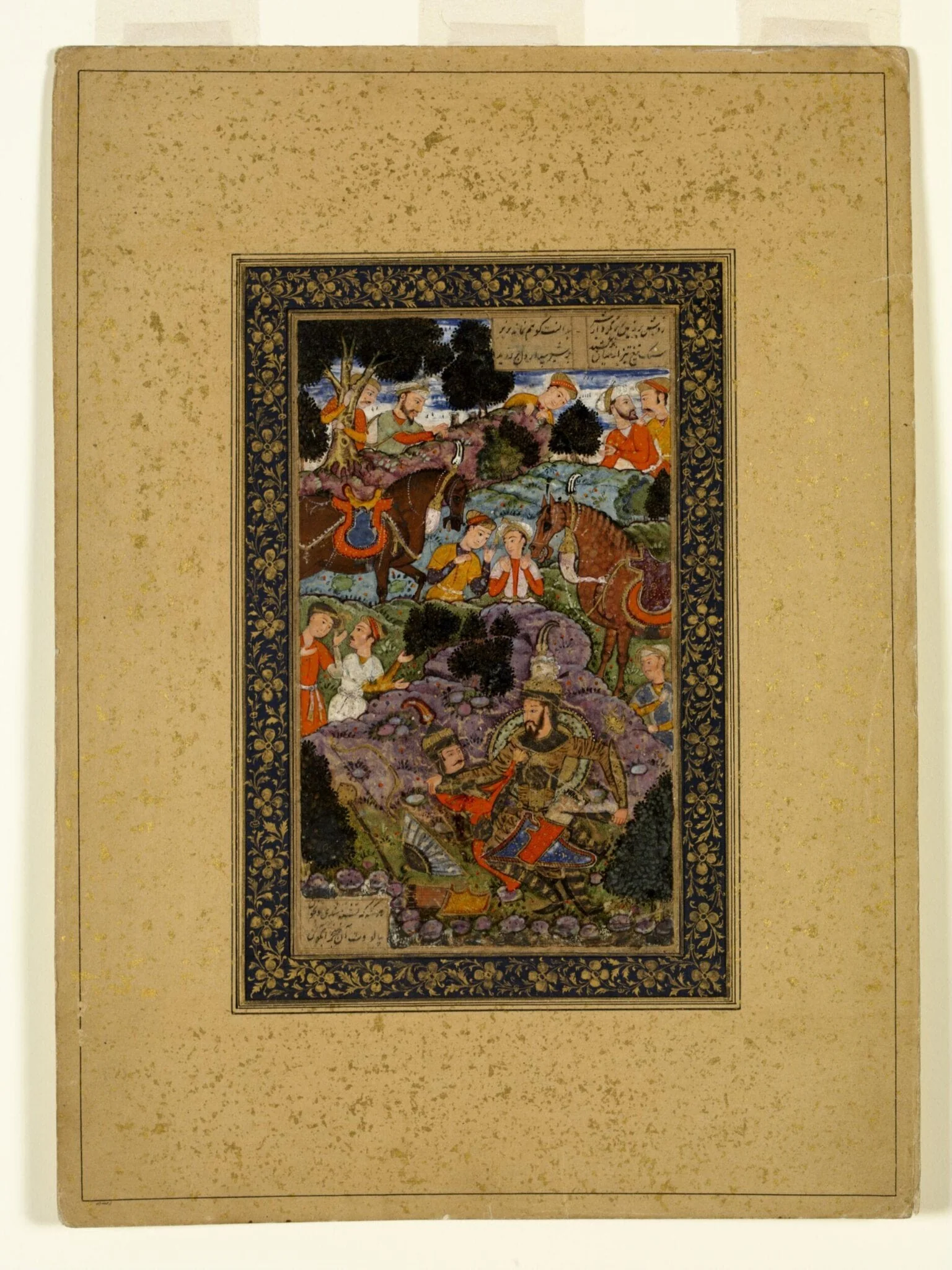 Rustam and Sohrab, by Unknown, paint, 1550