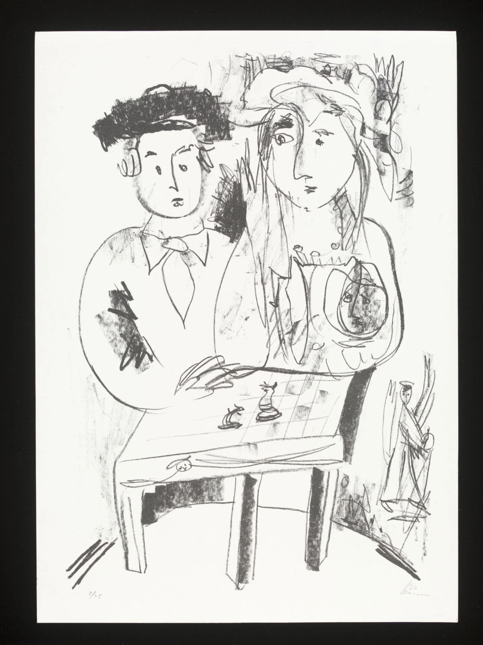 The Chess Players, by Yehuda Bacon, 1965