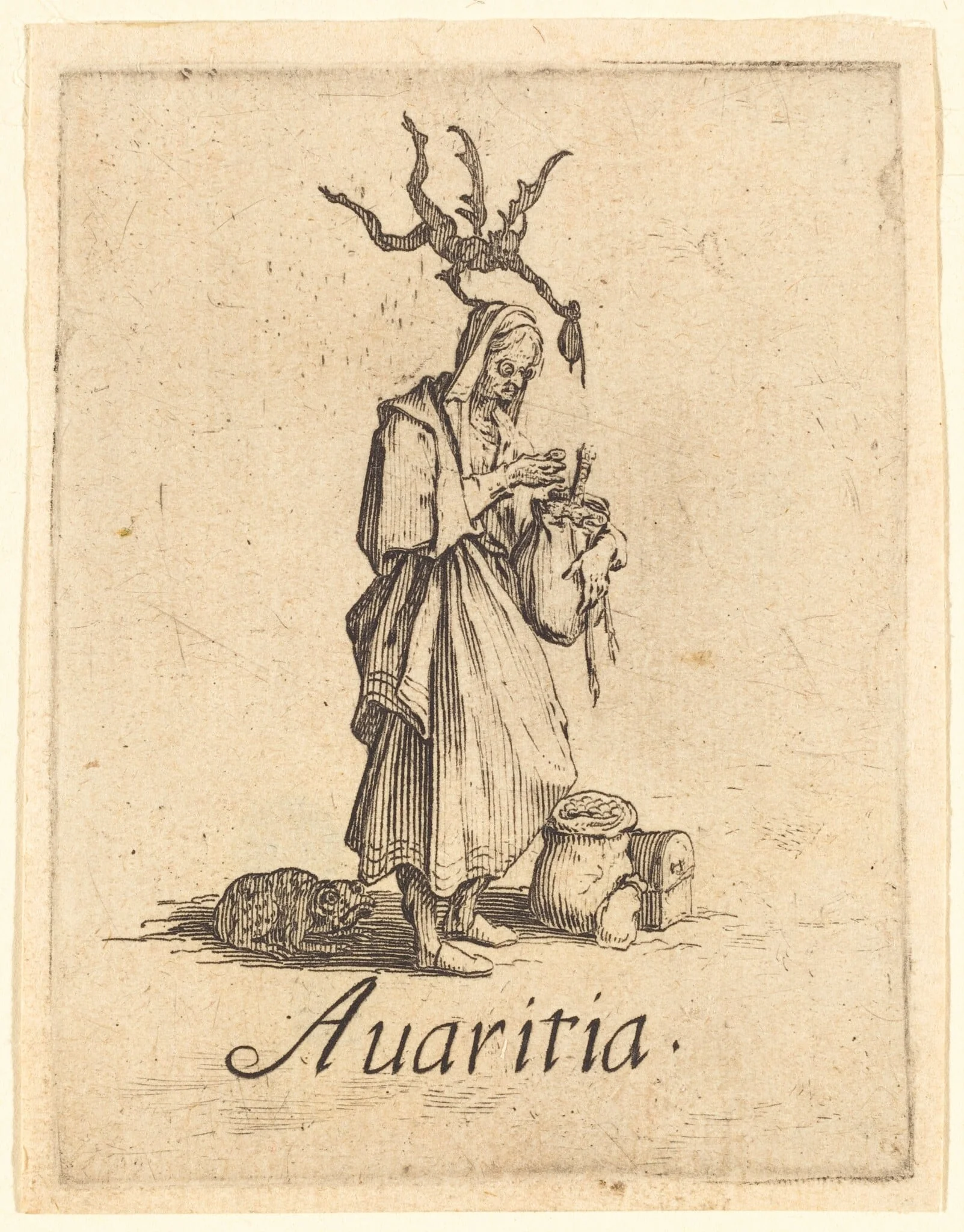 Greed, by Jacques Callot, ink, 1621