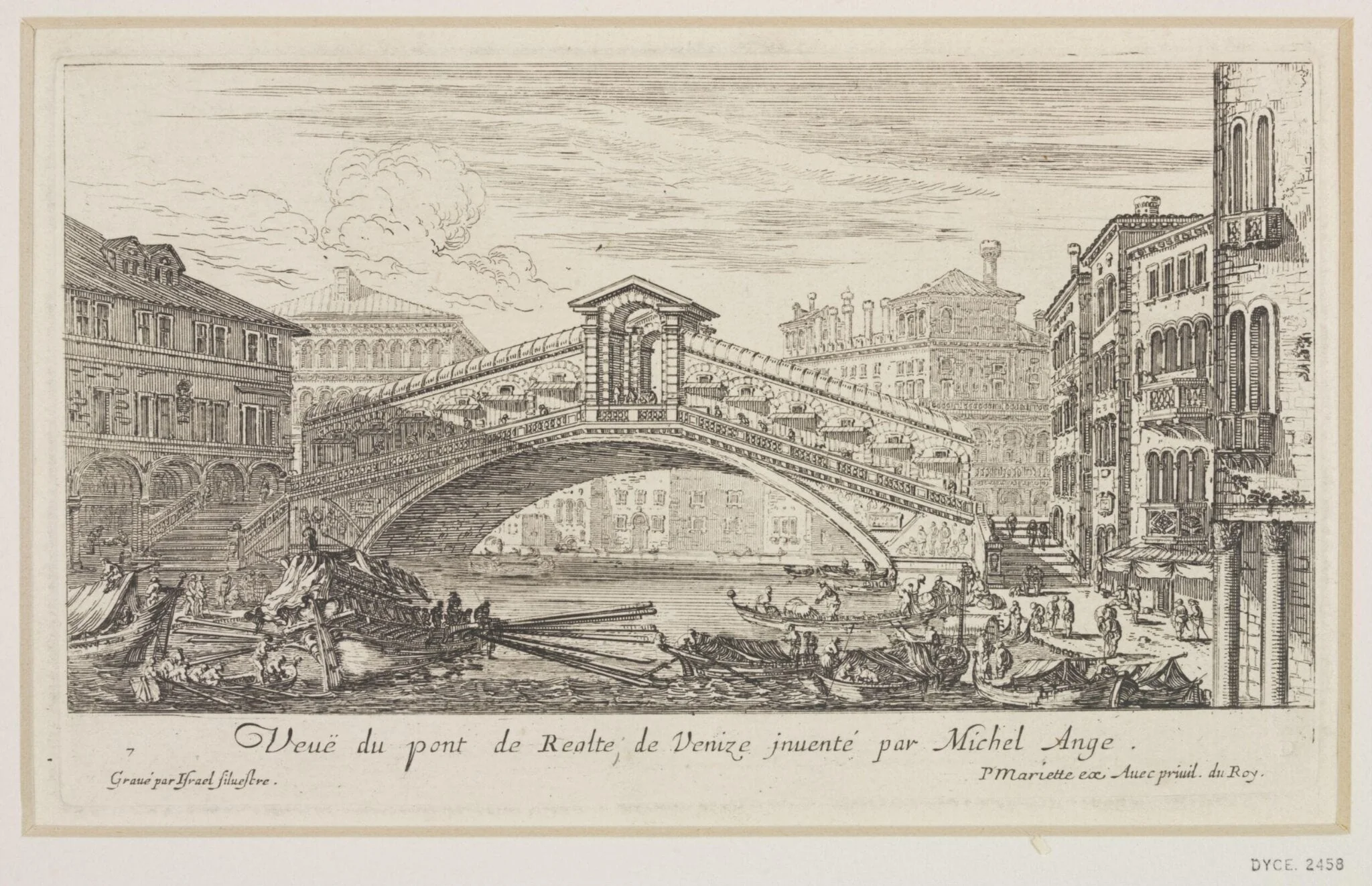 VEUË DU PONT DE REALTE DE VENIZE, by Israel Silvestre, 1630
