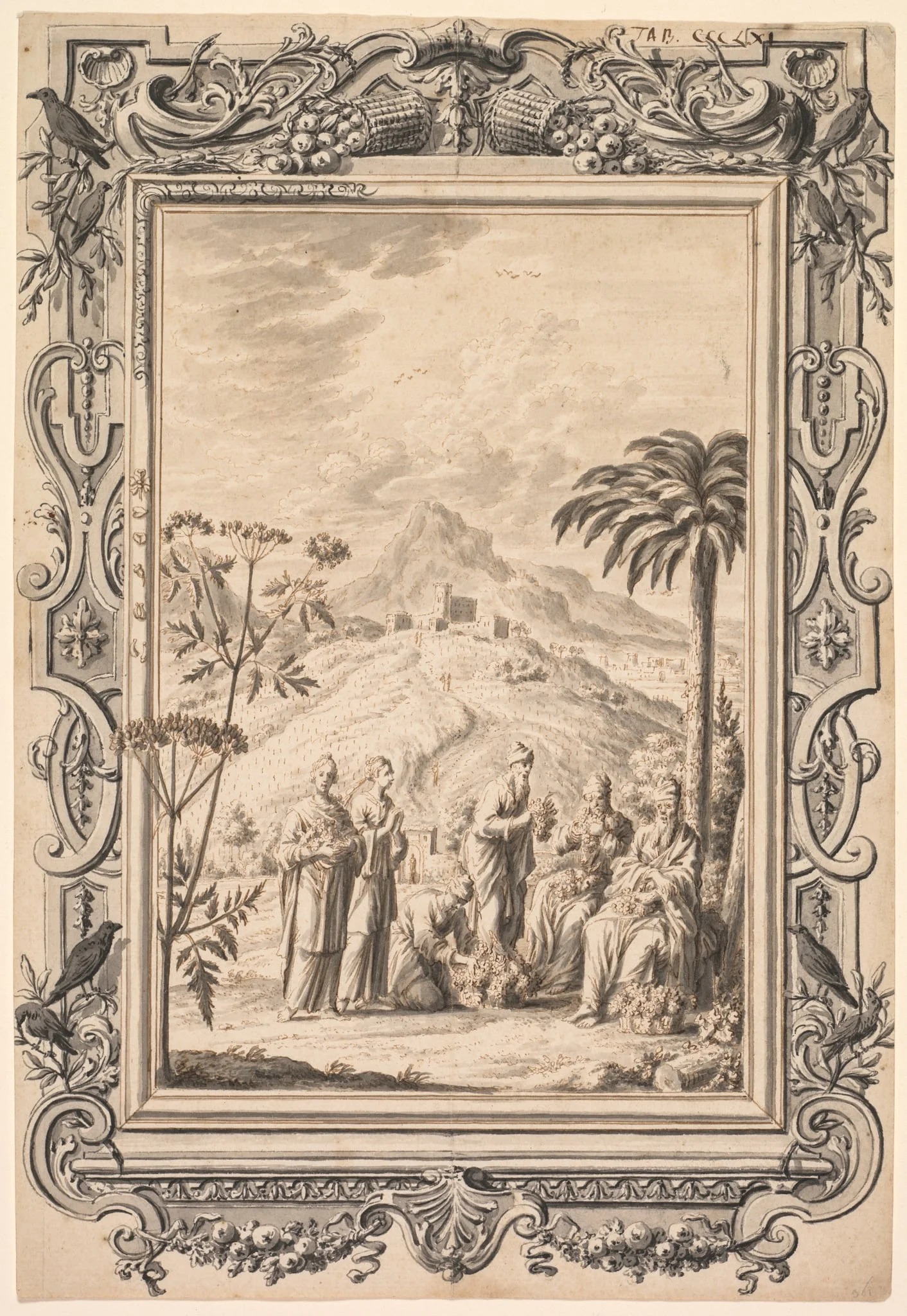 Illustration and Border Design for Kupfer-Bibel (Copper Bible), by Johan Melchior Füssli, 1730