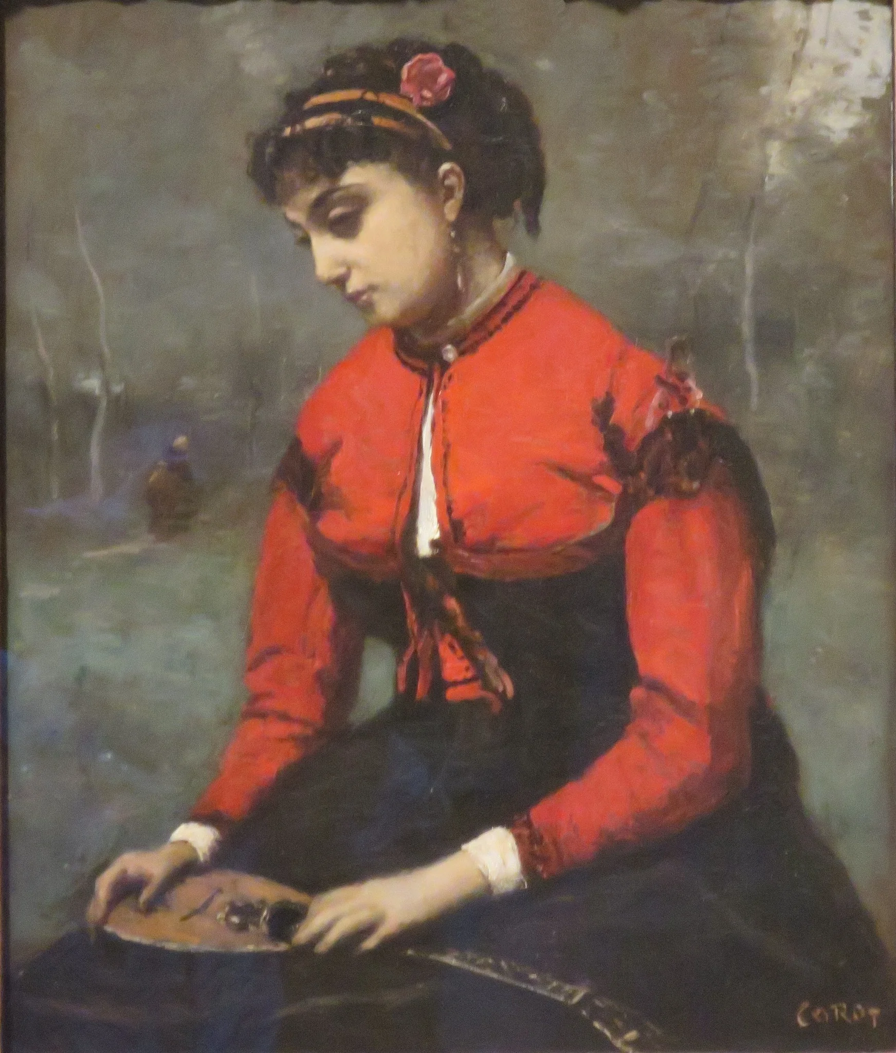 La Cigale (The Grasshopper), by Jean Baptiste Camille Corot, oil, 1865