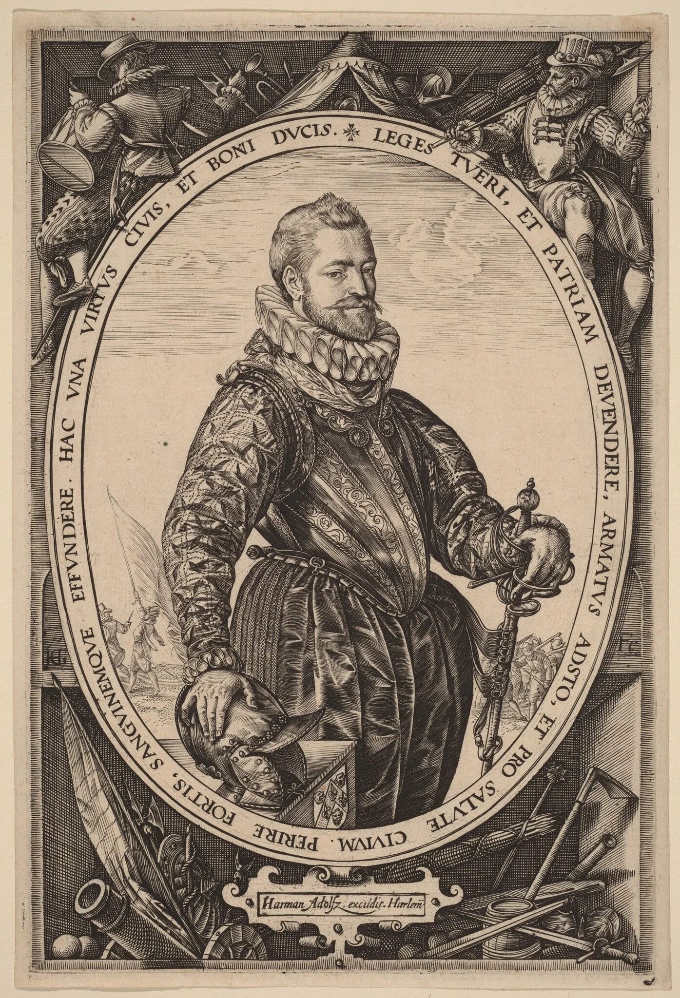 Jacques de la Faille, by Hendrik Goltzius, ink, 1580