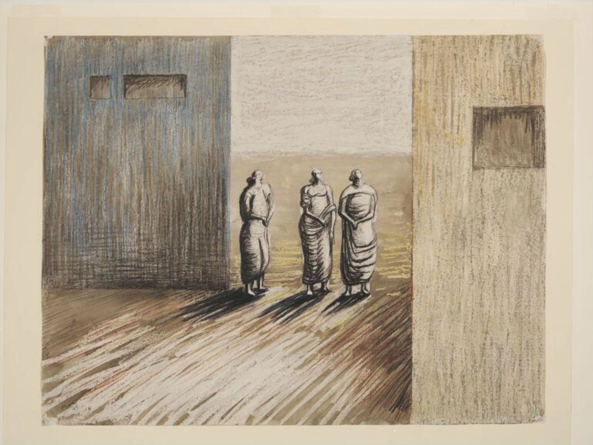 Three Standing Figures
