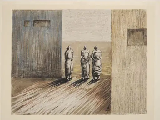 Three Standing Figures