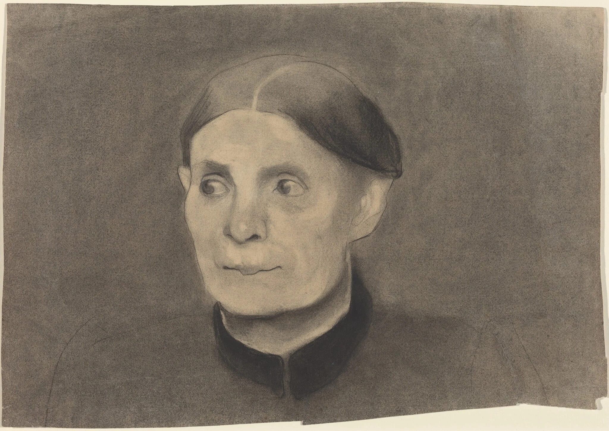 Portrait of a Woman, by Paula Modersohn-Becker, charcoal, 1898