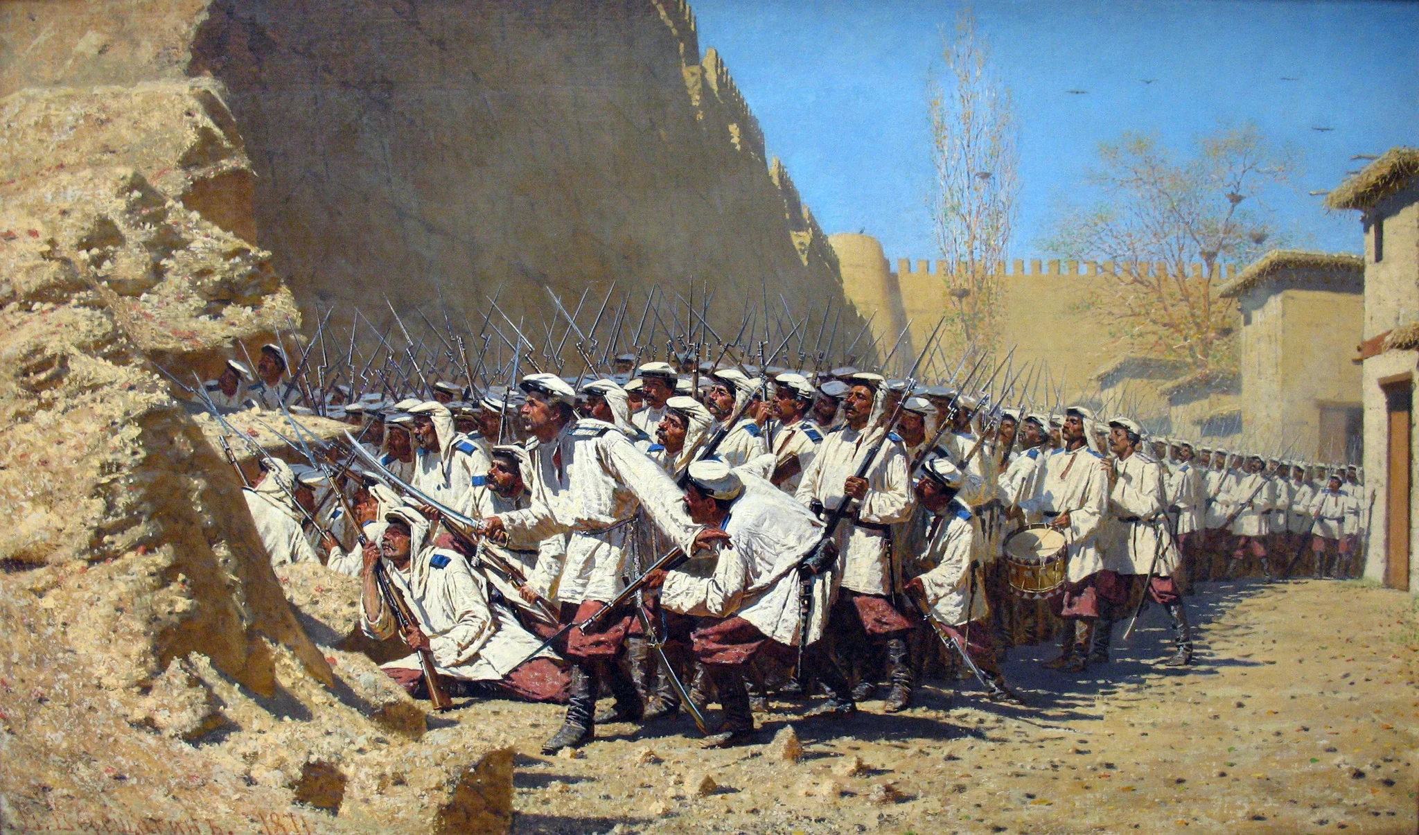 By the Fortress Wall. "Let Them Enter"