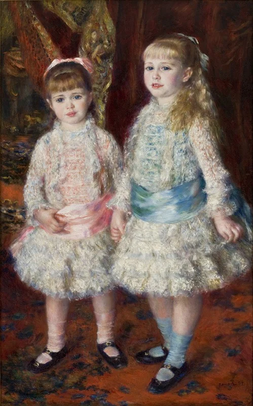 Pink and Blue, by Auguste Renoir, oil, 1891