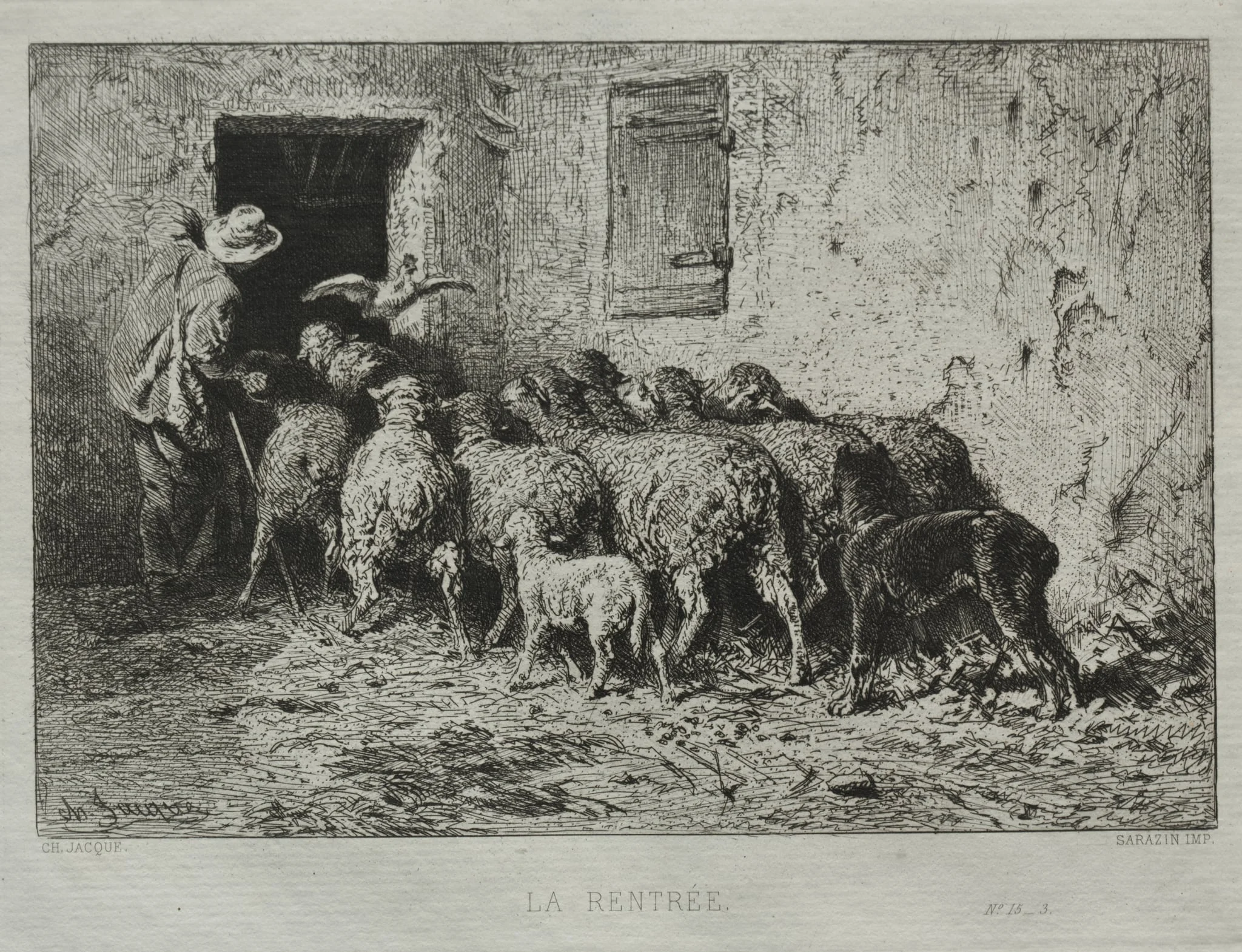 The Return, by Charles Jacque, 1864