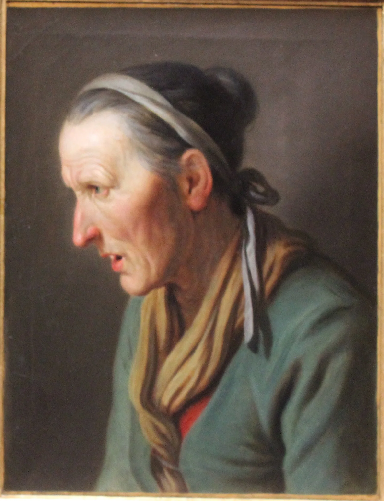 Old woman with jead lowered, by Pietro Rotari, unspecified, 1744
