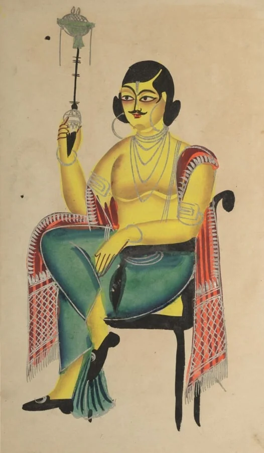 English Babu (Native Indian Clerk) Holding a Hookah, by Unknown, unspecified, 1890