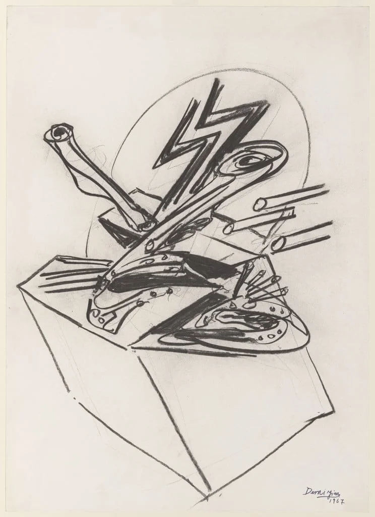 Untitled, by Jorge Demirjian, charcoal, 1967