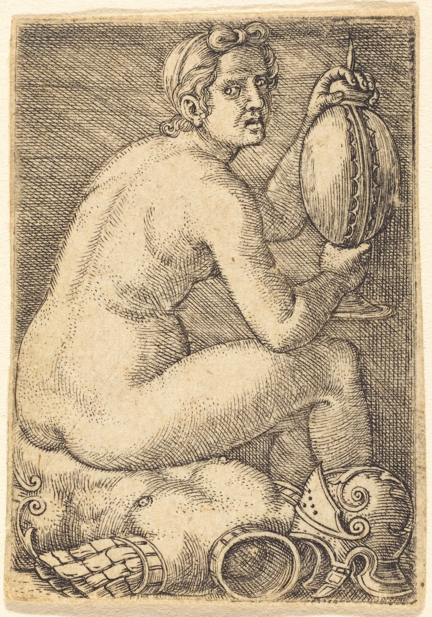 Naked Woman on an Armor (Prudentia?)