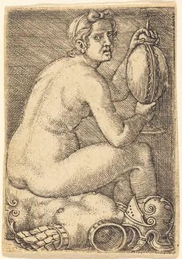 Naked Woman on an Armor (Prudentia?)