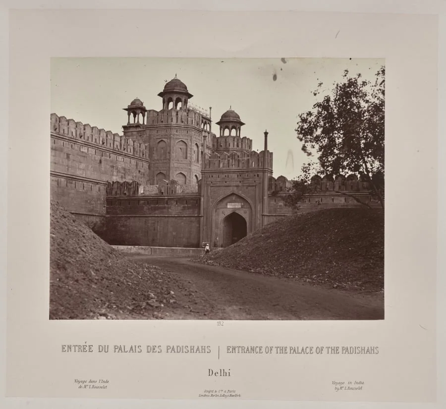 Entrance of the Palace of the Padishahs, Delhi, by Louis-Théophile Marie Rousselet, 1866