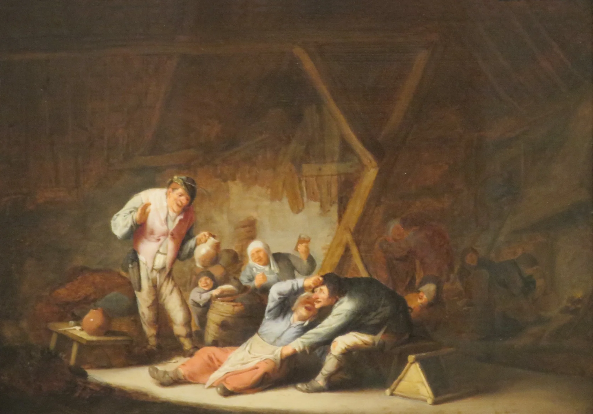Carousing Peasants, by Adriaen van Ostade, oil, 1630