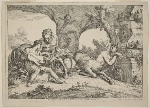 Chiron Teaching Music to Achilles