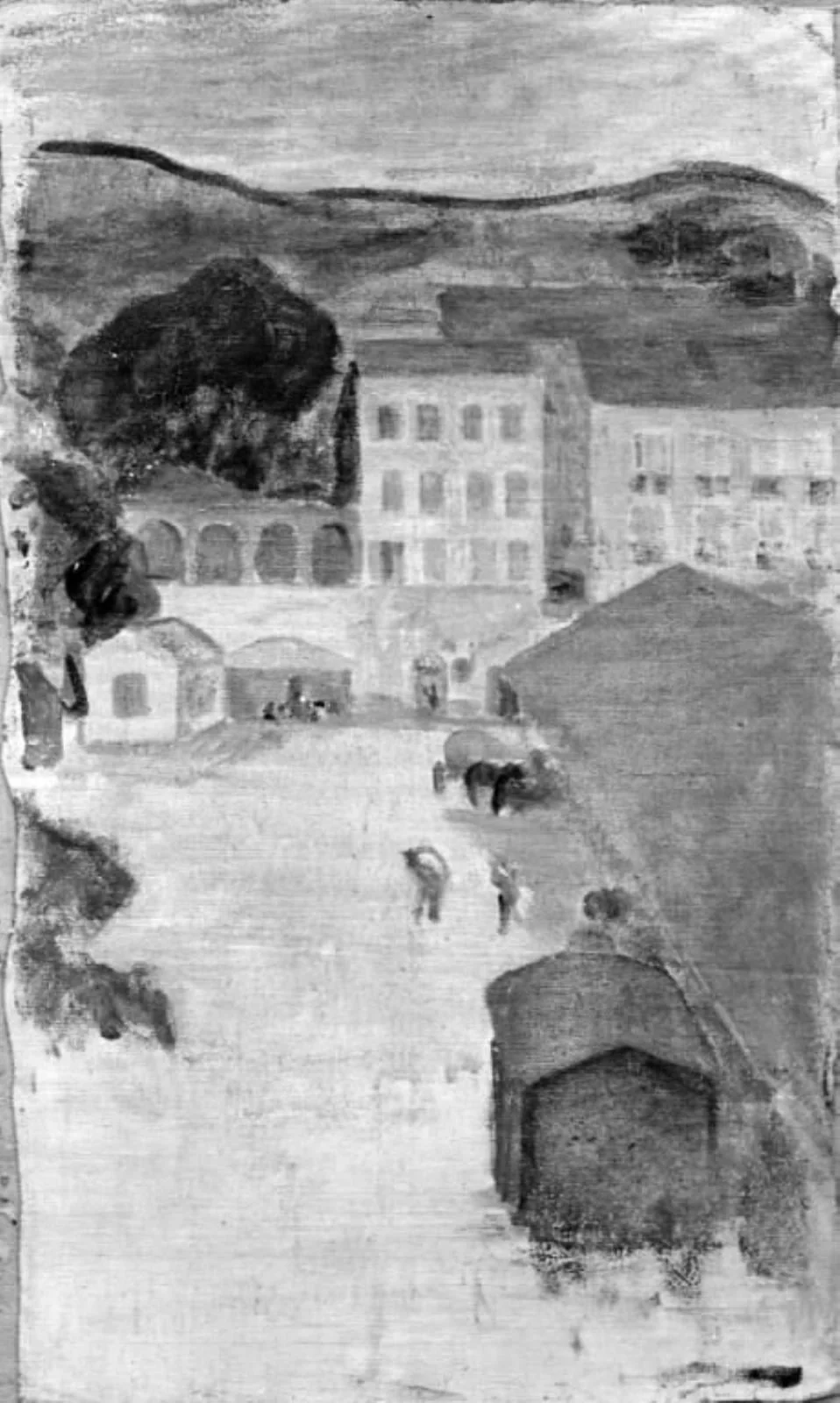 The Market Square in Banuyls-sur-Mere, by Unknown, 1907