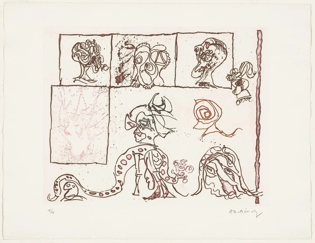 Untitled, by Pierre Alechinsky, ink, 1966