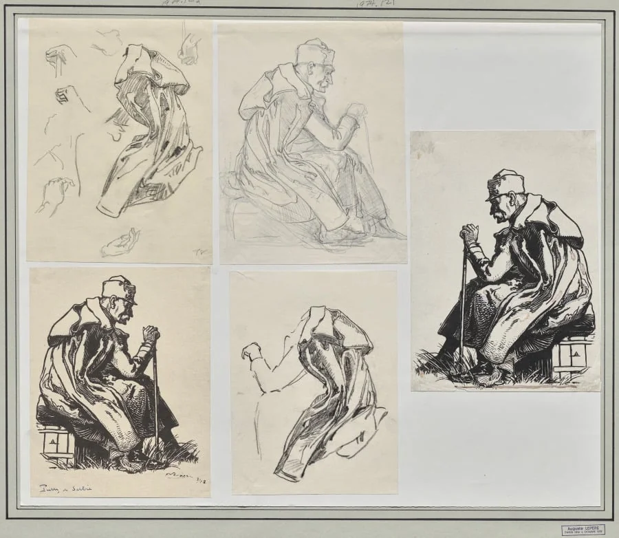 Le roi Pierre de Serbie, by Auguste Lepère, 1914