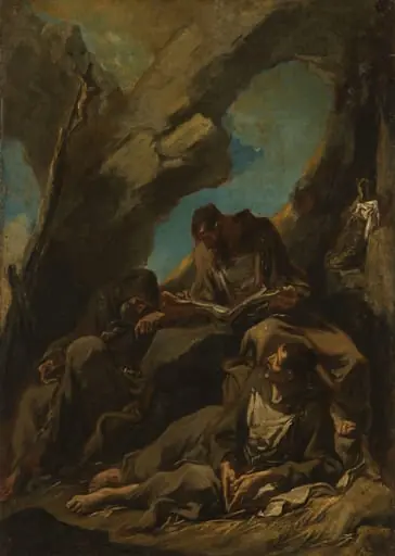 Three Camaldolese Monks in Meditative Prayer