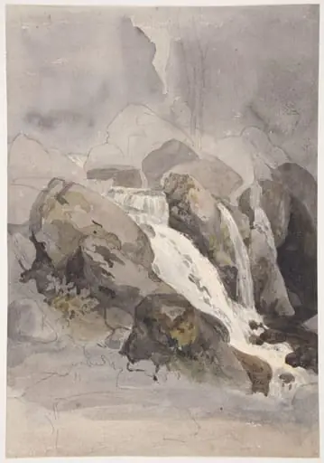 Waterfall in Borrowdale, Cumberland, 1805.