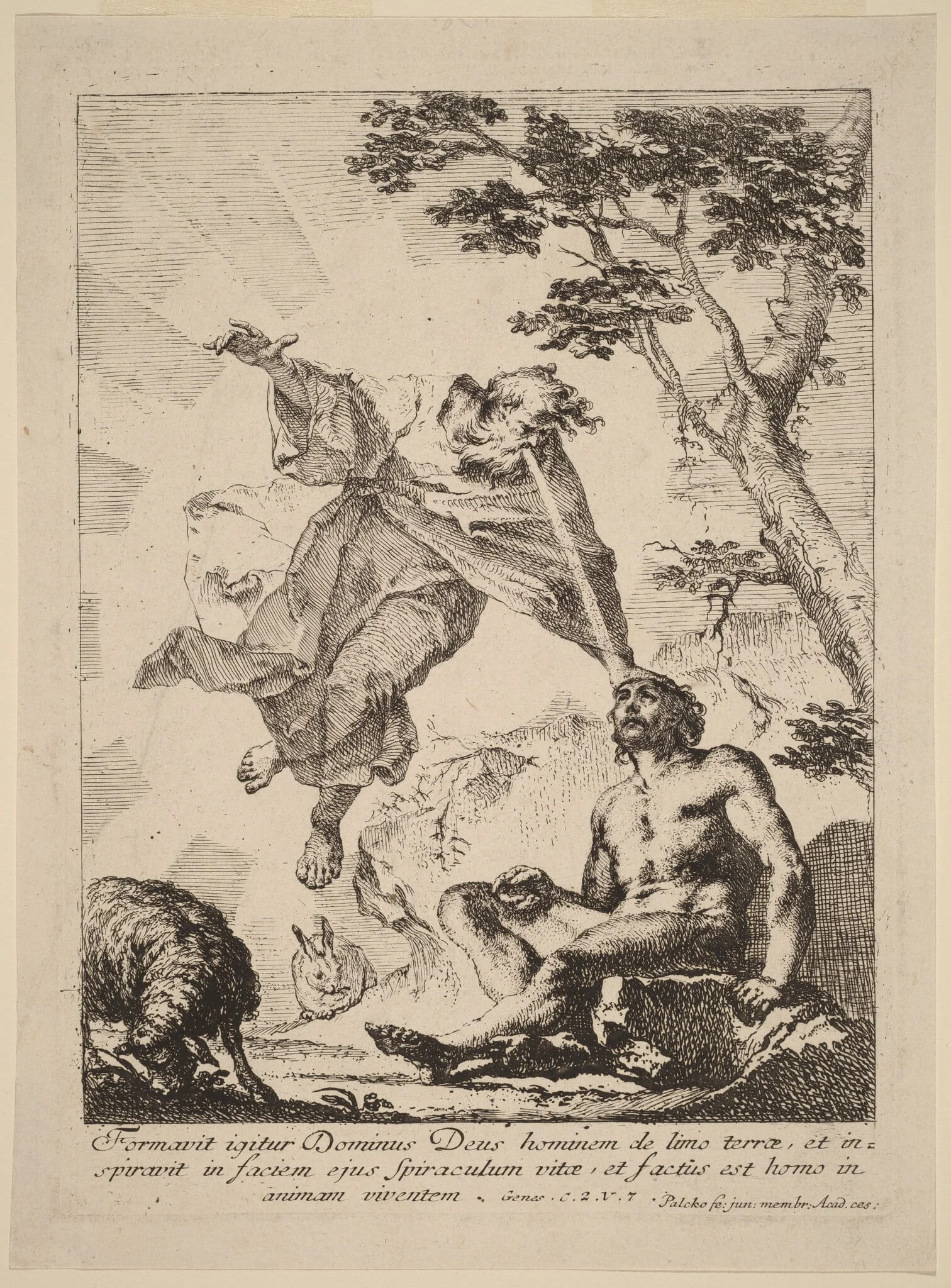 God Breathing Life into Adam