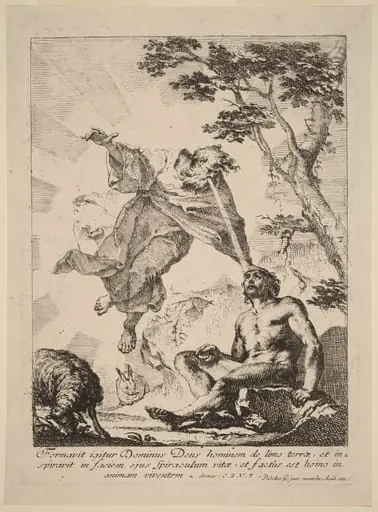 God Breathing Life into Adam