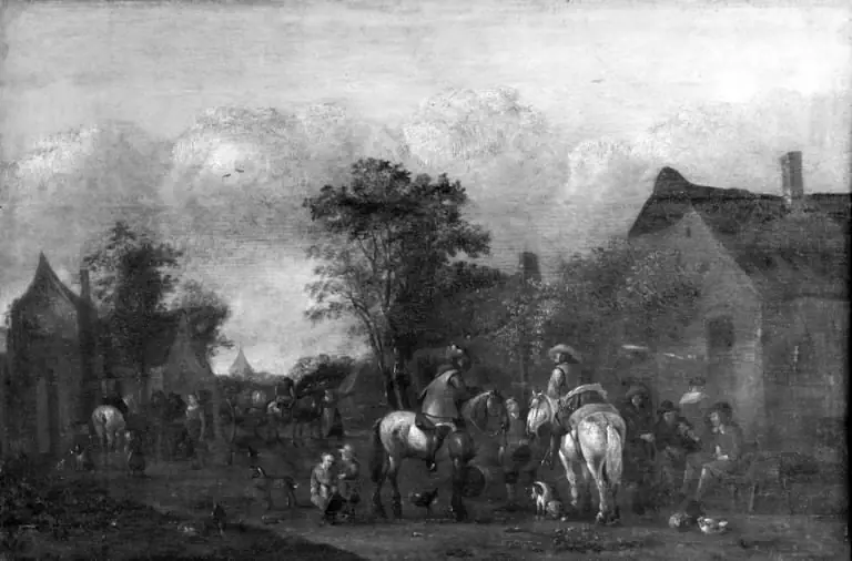 Horsemen by an Inn