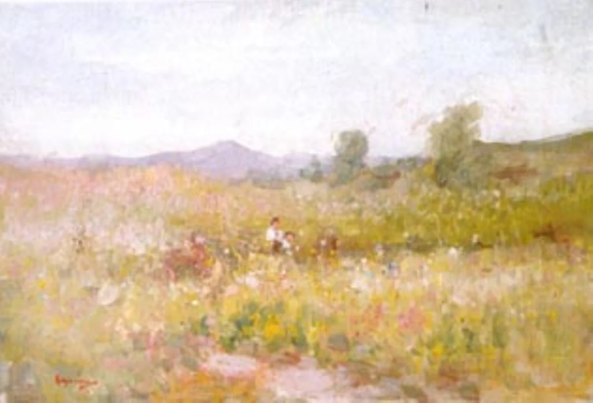 Livadă înflorită, by Nicolae Grigorescu, unspecified
