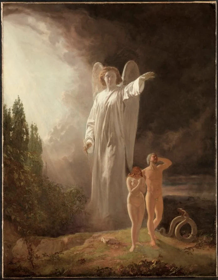 Expulsion of Adam and Eve, by John Faed, unspecified, 1884