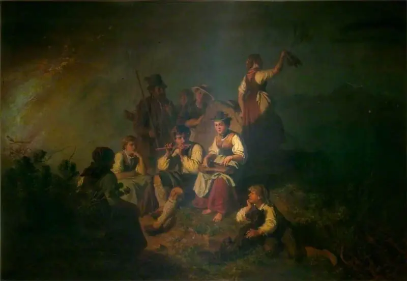 Midnight Fires on the Alps