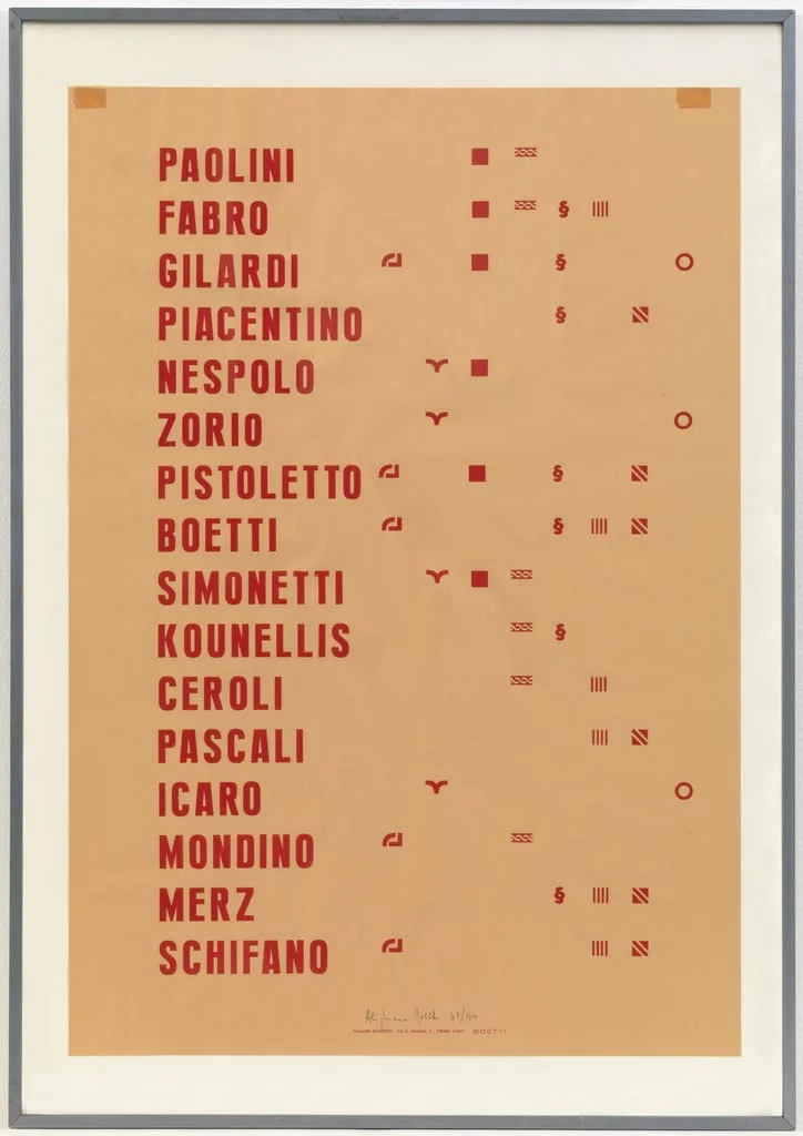 Untitled, by Alighiero Boetti, 1968
